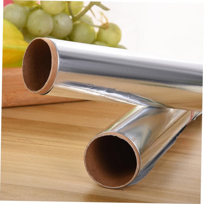 KOMBIUDA 2rolls Heavy Duty BBQ Aluminum Foil Thicker Food-Grade Tin