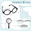 10 PCS Old Man Mad Scientist Wig Set,Dressing up Grandpa