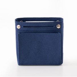 Mausouca Felt Purse Organizer,Tote Bag Organizer Insert with Multiple Compartments,Women makeup bag Bag Organizer for Handbags Bucket Bag Longchamp Anjou tote(Dark BLUE)