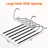 Upgraded Collapsible Pants Hangers Space Saving, 6 Layers Clothes Rack,