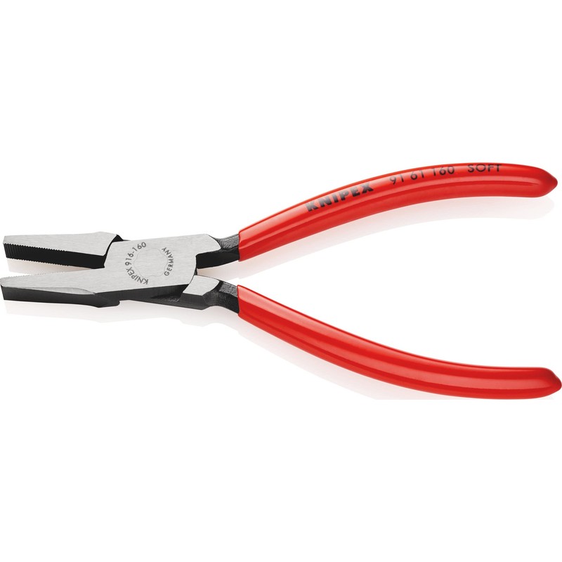 Knipex Flat Nose Grozing Pliers black atramentized, plastic coated 160