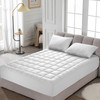 HYLEORY King Mattress Pad Quilted Fitted Mattress Protector Cooling Pillow