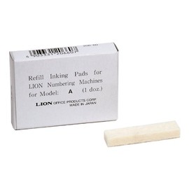 Lion Replacement Ink Pad for A Model Automatic Numbering Machines, 12 Pads/Box, 1 Box (PAD-A)