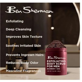 Ben sherman Mens Ben Sherman Exfoliating Body Scrub For Men Bourbon & Oak 25.9oz