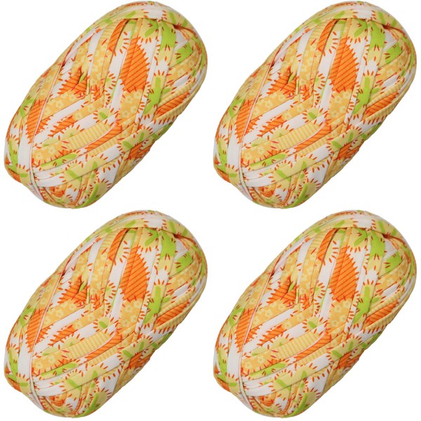 4 PCS T-Shirt Yarn Elastic Fabric Crochet Cloth Yarn for