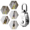 Alioay M15 Pulley, Rope Pulley, Swivel, Stainless Steel Pulley, Load