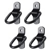 4 PCS Iron Galvanized D-Ring Pull Ring Hasp, D-Ring Fastening