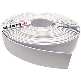 Jejavu 1.5" Wide x 20' Roll Vinyl Strap for Patio Chairs, Lawn Furniture, and Deck Chairs, Make Your Own Replacement Straps, Plus 20 Free Fasteners, (White)