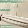 Gasadar Patio Furniture Cover 4 Piece Set, Beige & Brown