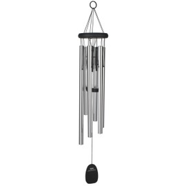 Woodstock Chimes Signature Collection, Pachelbel Canon Chime, 32'' Silver Famous Melodies Wind Chimes for Outdoor, Patio, Home or Garden Décor (PCC)