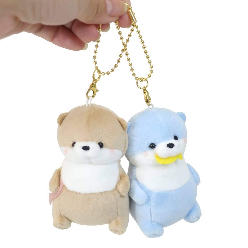 [Mascot Key Chain] Pair Plush Ball Chain, Set of 2,