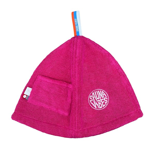 SAUNA VIBES Sauna Hat, Available in 11 Colors, Popular with Women, Prevents Blurring of Hair, Prevents Damaging of Hair, Imabari Towel, Key Pocket, Men's, Women's, Sauna Vibes, Magenta