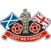 Poppy Day Car Window Sticker with Poppy Scotland Flag Union