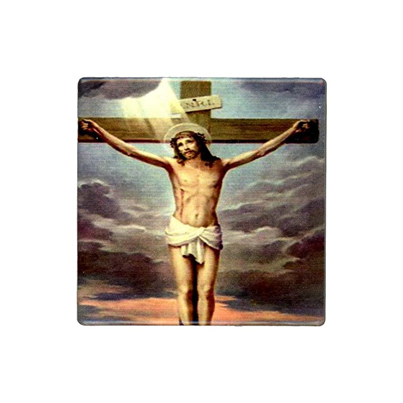 KUSTOM ART Magnet (magnet) Image of Jesus Crucifix Religious Imprinted