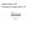 sourcing map Pack of 30 Metal Oxide Film Resistor 5