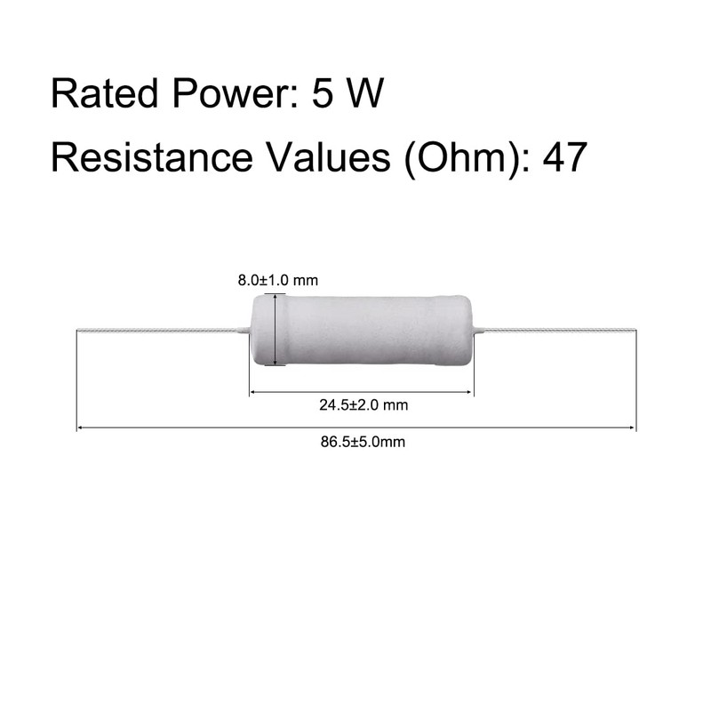 sourcing map Pack of 30 Metal Oxide Film Resistor 5