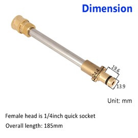 Veldtek Quick Connect Adapter Fits for Nilfisk Gerni, Pressure Washer Gun Adapter to 1/4'' Quick Connect Fitting