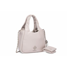 Replay Women's Shoulder Bag with Chain Detail, Lt Grey 020