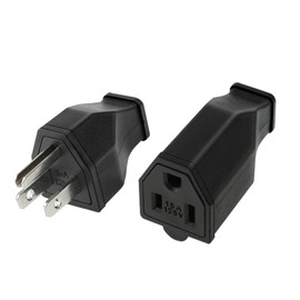 Strhowill 10 Sets (20 Pieces) NEMA 5-15P/5-15R Plug Extension Cord Ends 125V 15A 2 Pole 3 Wire Male Plug and Female Connector Straight Blade Plug Replacement