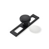 khtumeware 5 Pack 1-1/4 Inch Black Cabinet Knobs Backplate with
