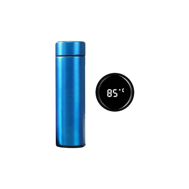 Termo Digital 500ml Inteligente De Acero Inoxidable (Azul)