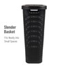 Mind Reader 40L Slim Laundry Hamper, Clothes Basket, Lid, Wicker