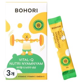 Boho-ri Dog Vital Q Nutriyum Yum nutritional supplement, 15 servings, respiratory bronchial tube, 3 pcs / 보호리 강아지 바이탈Q 뉴트리냠냠 영양제, 15회분, 호흡기기관지, 3개