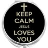 NewCharms Keep Calm Jesus Loves You Compact with Mirrors -