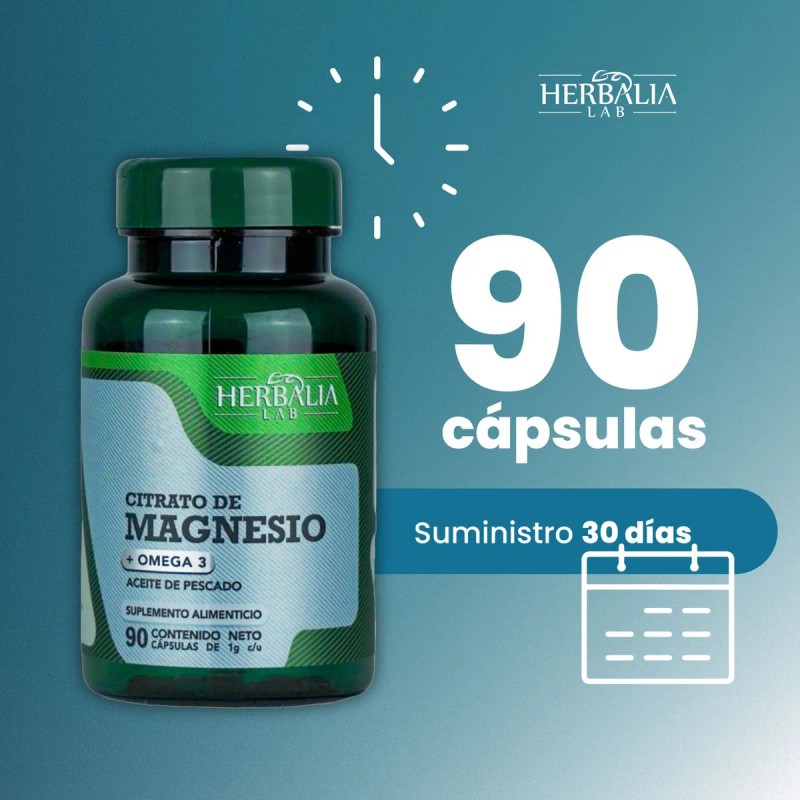 Citrato de Magnesio con Omega 3 - Magnesio Ultra Absorbente