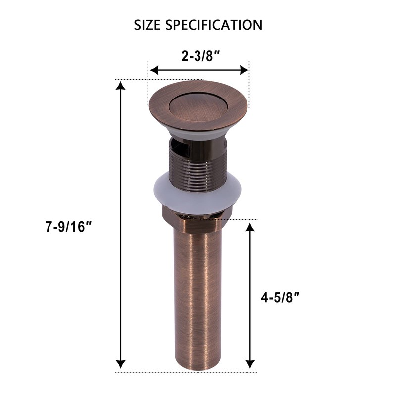 Akicon Pop up Drain Stopper with Overflow - 3 Years