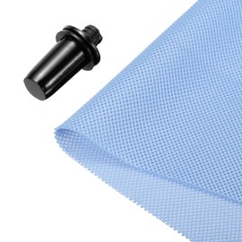 MECCANIXITY Speaker Grill Cloth 20 x 63 Inch Stereo Mesh Fabric Protective Dustproof Cloth with Speaker Grill Guides Peg for Home Speaker Repair Light Blue