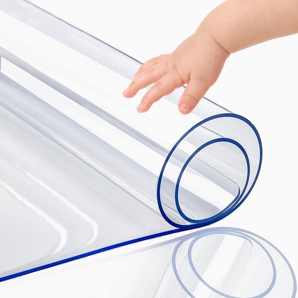 Upgraded Version Clear PVC Table Cover Protector 16x36 Inch Clear