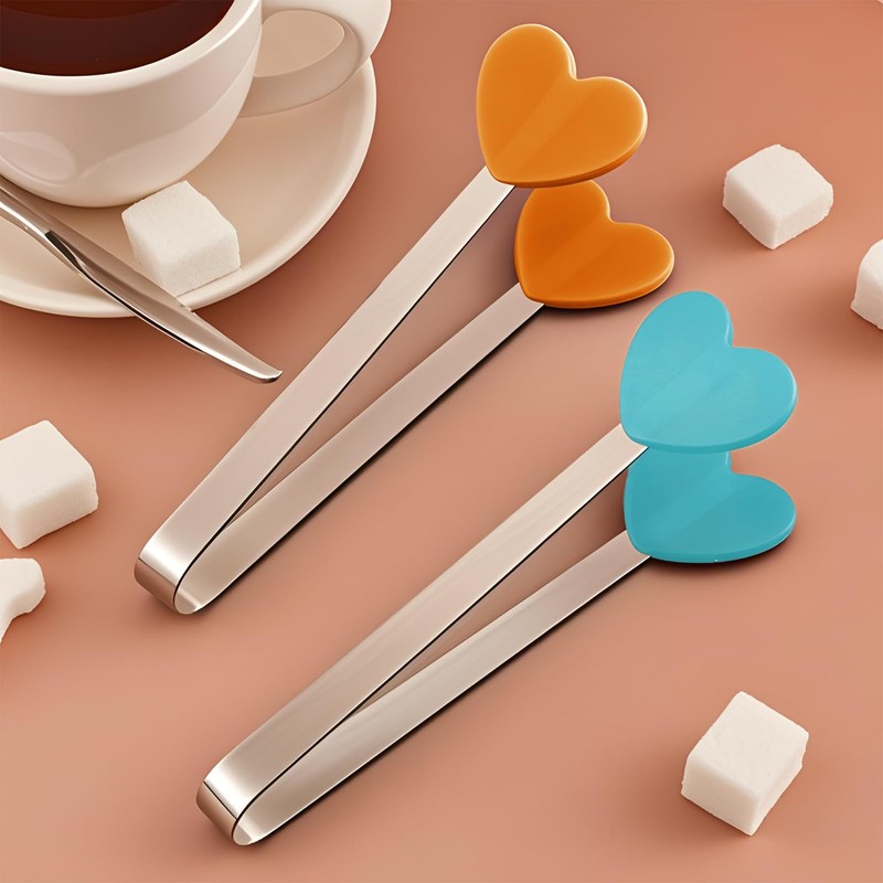 WELANE Little Serving Tongs, 4 PCS Heart Shape Kitchen Small
