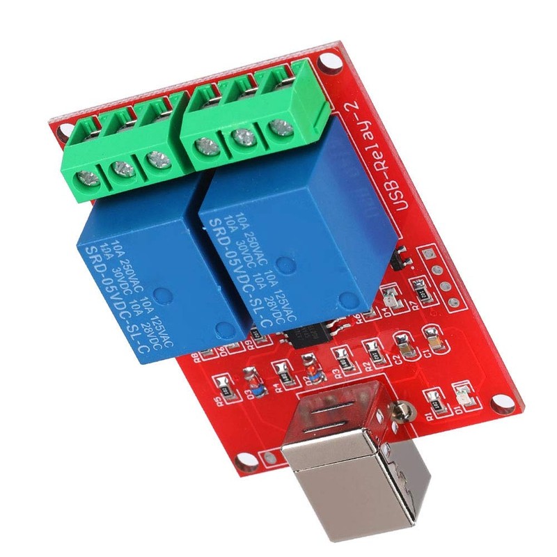 Annadue 2 Channel 5V USB Relay Module, Automatic Operation, Red,