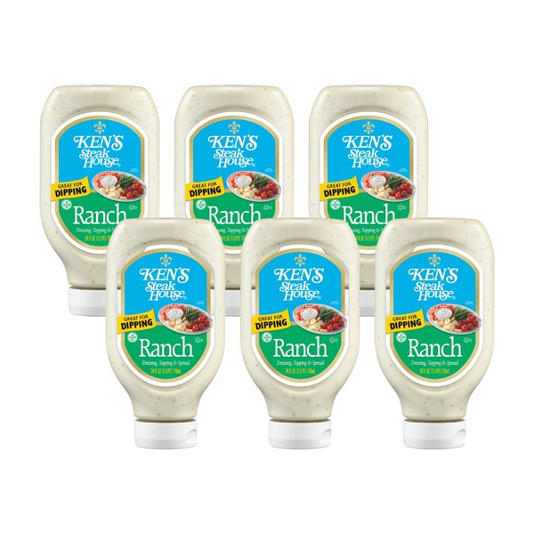 Ken's Steak House Ranch Salad Dressing Squeeze Bottle - 6