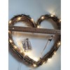 Lighted Heart Wreath with Battery Powered LED Lights for Proposal,