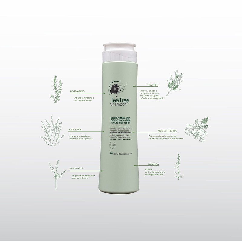 KHENZ Tea Tree Shampoo 300ml Prevents Hair Loss Soothes Irritation
