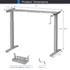 Tangkula Hand Crank Stand Up Desk Frame, Manual Height Adjustable