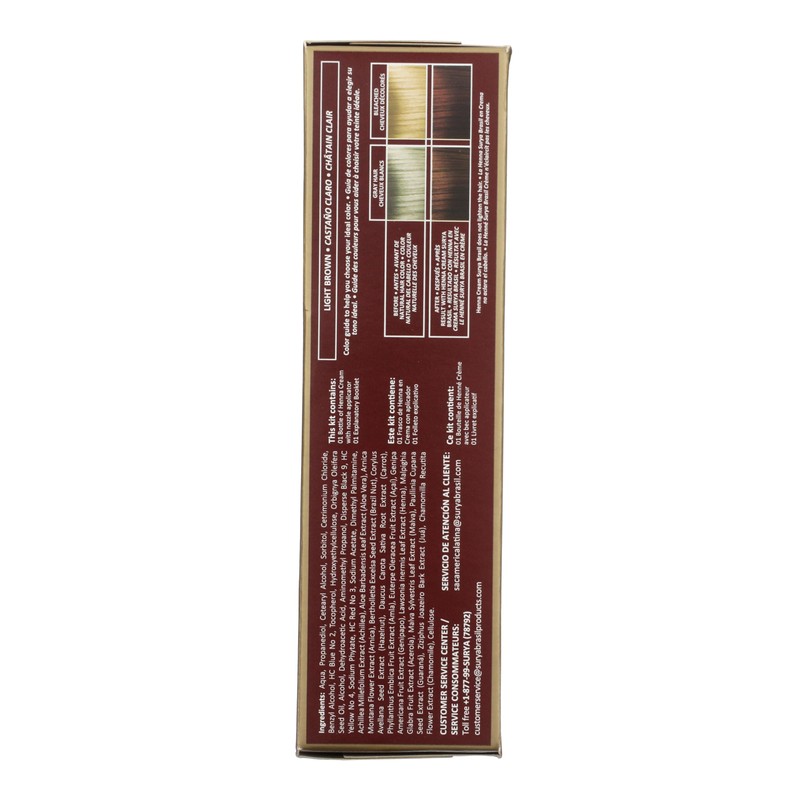 Surya Brasil Henna Cream Light Brown - 97% Natural Ingredients,