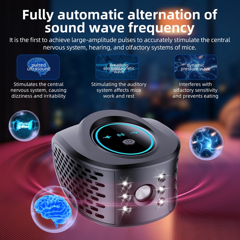 Ultrasonic Rodent Deterrent 4 in 1 25KHz-65KHz 10dB Noise Indoor