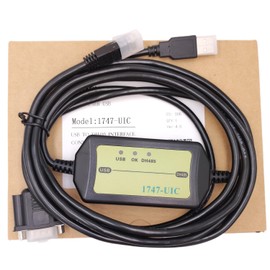 LITKEQ 1747-UIC Programming Cable for AB PLC SLC5/01/02/03/05 and Micrologix 1000 Series, USB to DH485/RS485/RS232, for Allen Bradley 1747-UIC Repalcement