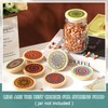 Beeveer 8 Pcs Bamboo Mason Jar Lids Regular Mouth Storage