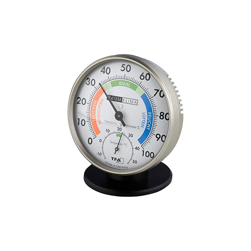 TFA Dostmann Precision Thermo-Hygrometer, 45.2033, for Room Climate Control, Analogue,