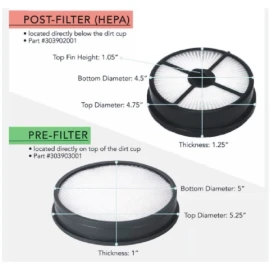 Hoover WindTunnel Air and Air Steerable HEPA and Primary Overstocked Filters Set