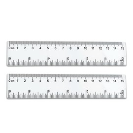2 Pcs Ruler 15cm, Clear Plastic Flexible Ruler, Straight Rulers with Inches and Centimeters Transparent Measuring Tool, Small Transparent Rulers for Students, Crafting and Accurate Measurement