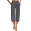 Huukeay 3 Pack Women's Capri Sweatpants, Cozy Wide Legs Cropped