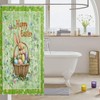 Easter Kids Shower Curtains,Cute Bunny Rabbit Easter Eggs Bathroom Curtains