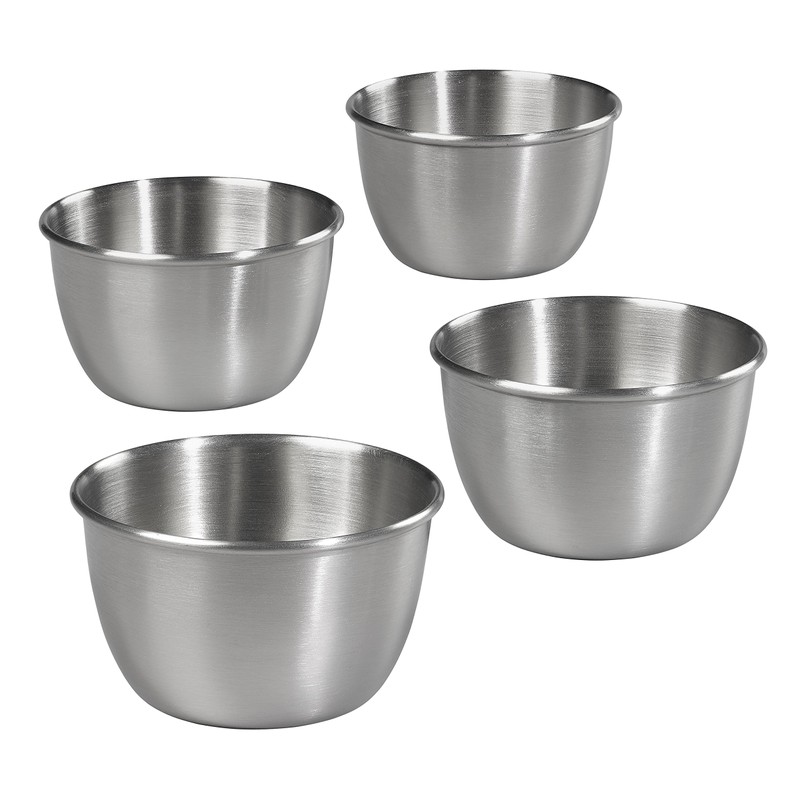 Tala Stainless Steel Pudding Moulds, Perfect for Individual Puddings, Measures