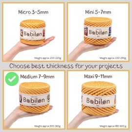 T-Shirt Yarn Fettuccini Zpagetti Style, 7-9 mm for Crocheting, Knitting Yarn Ball, Organic T-Yarn, Macrame, Band Yarn 100% Cotton Fabric, Jersey Yarn, Ice Cream