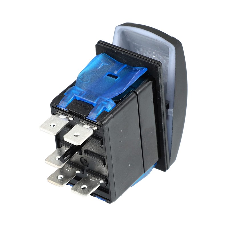 X AUTOHAUX Fan Override Rocker Switch 5Pin On-Off Blue LED